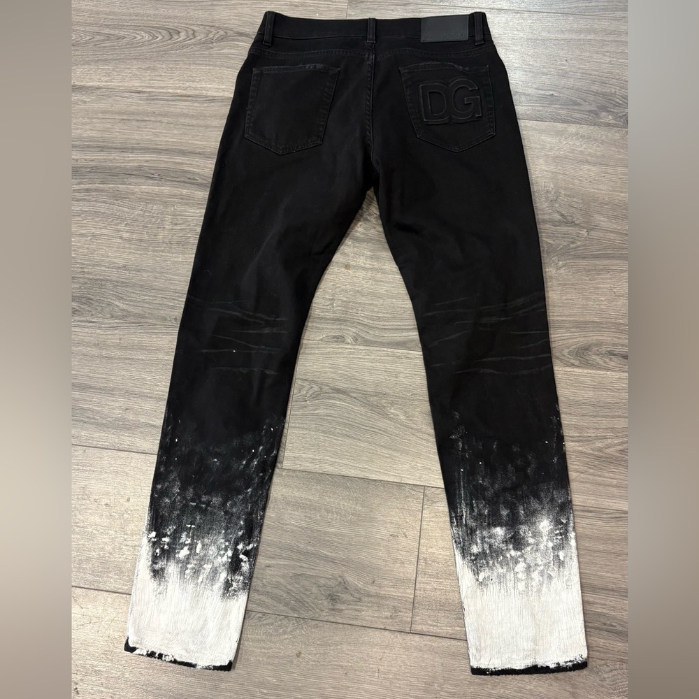 Dolce and Gabbana brushstroke print jeans